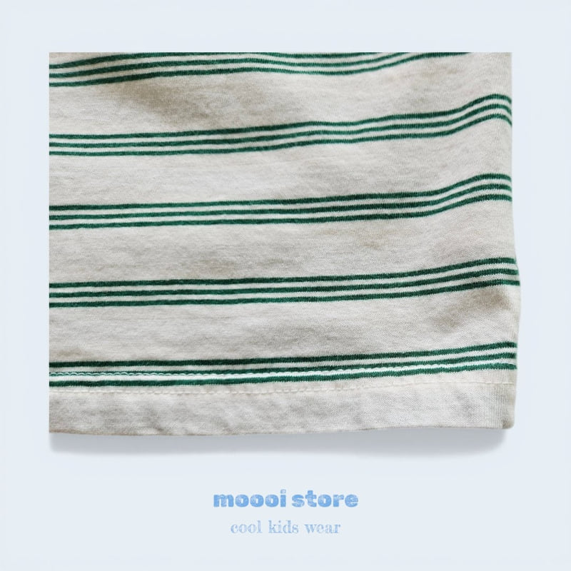 Mooi Store - Korean Children Fashion - #magicofchildhood - Striped Collar Dog Tee - 10