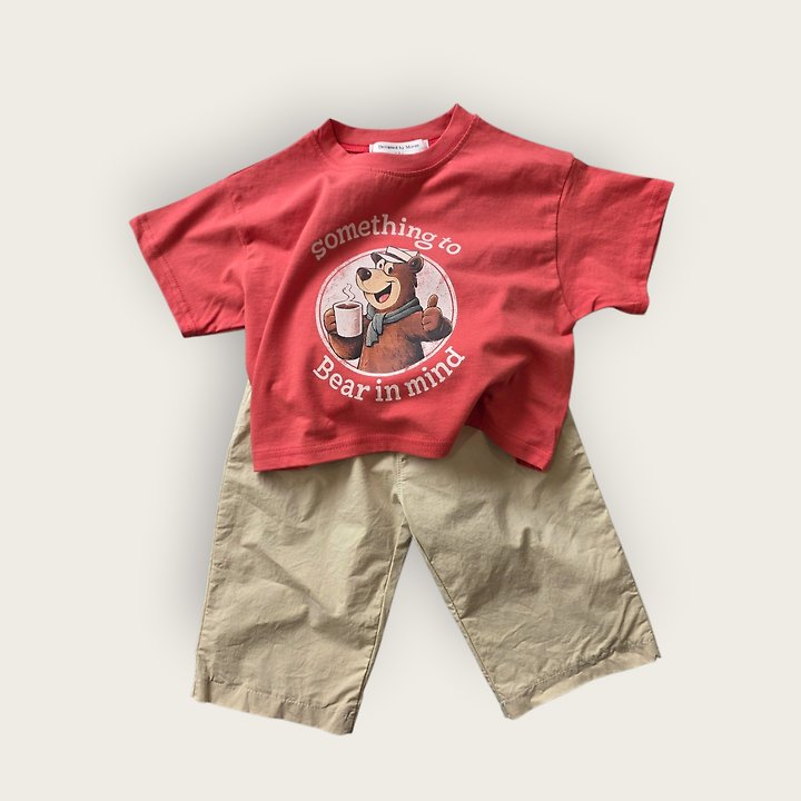 Moran - Korean Children Fashion - #childrensboutique - Something Bear Tee - 2