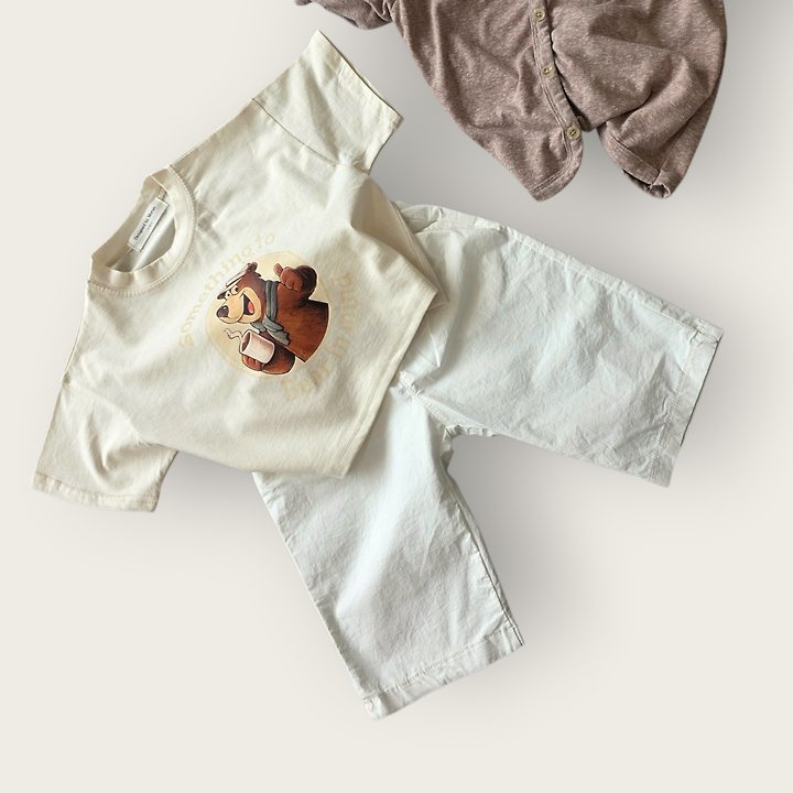Moran - Korean Children Fashion - #designkidswear - Something Bear Tee - 3