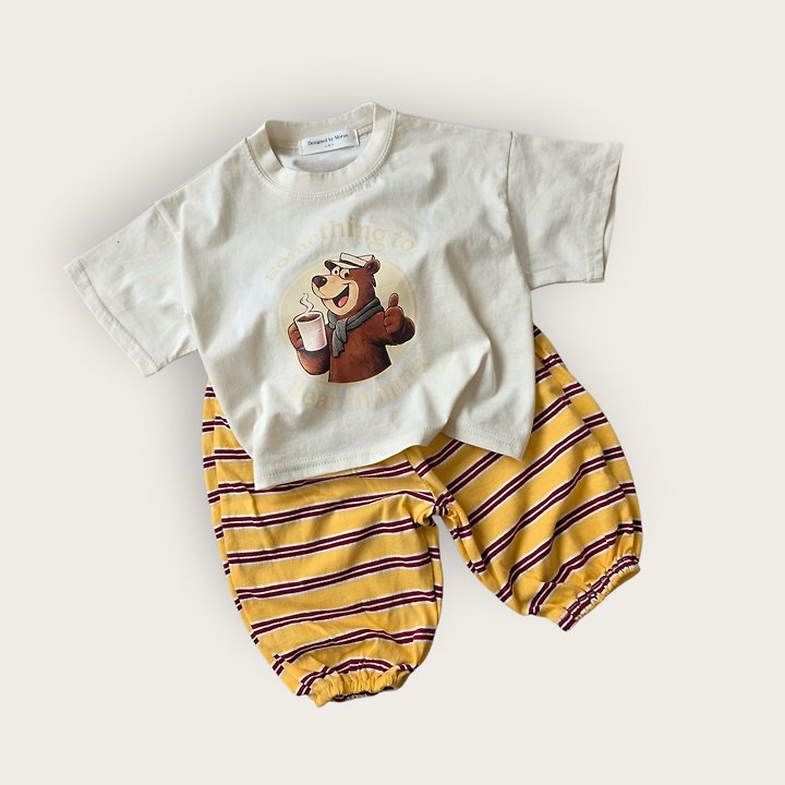 Moran - Korean Children Fashion - #fashionkids - Something Bear Tee - 5