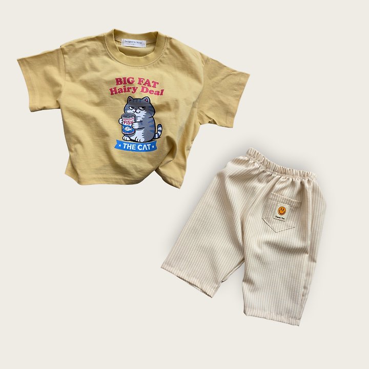 Moran - Korean Children Fashion - #kidsshorts - Catty Tee - 5