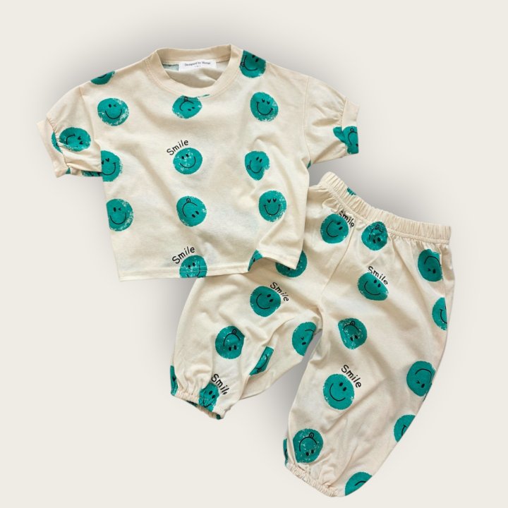 Moran - Korean Children Fashion - #toddlerclothing - Smile Pop Set - 6