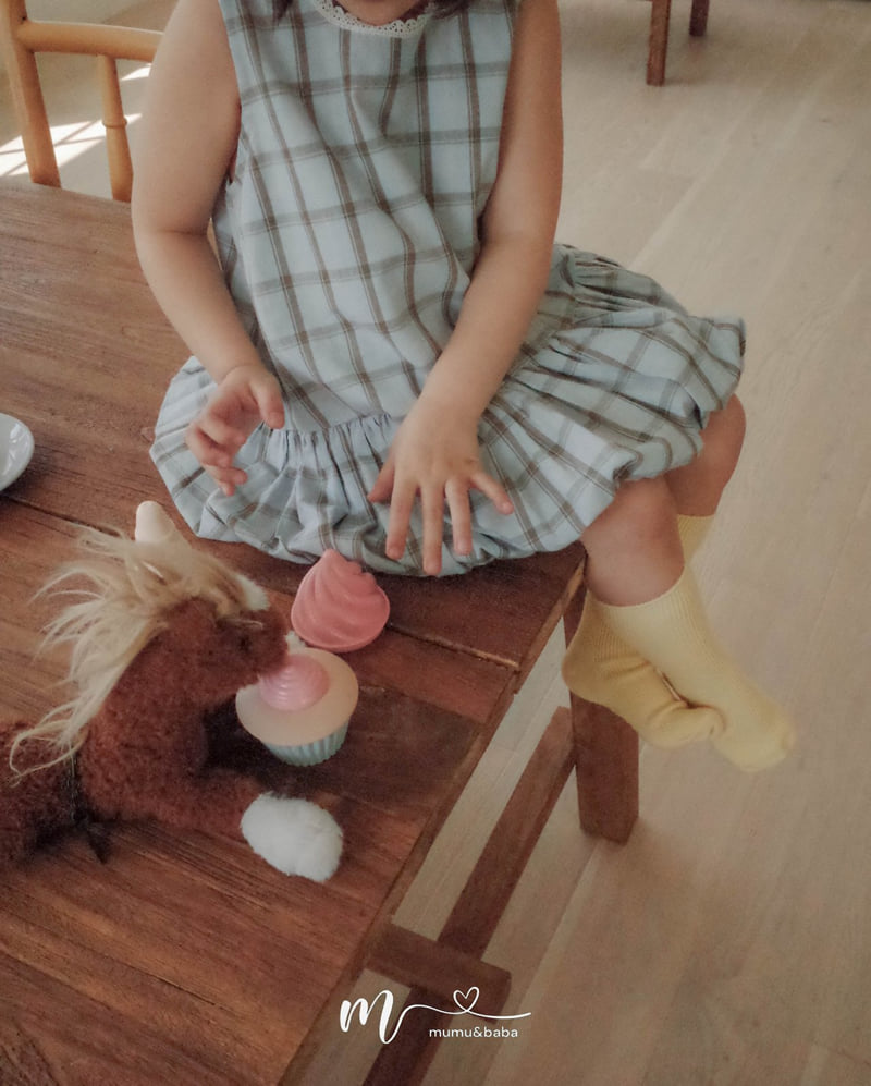 Mumunbaba - Korean Children Fashion - #Kfashion4kids - Mongle Check One-piece - 8