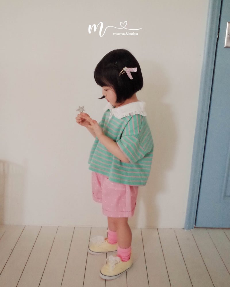 Mumunbaba - Korean Children Fashion - #childrensboutique - Chewing Collar Tee - 8