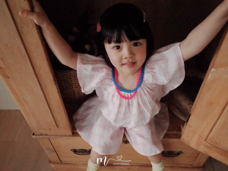 Mumunbaba - Korean Children Fashion - #childrensboutique - Check Shawl Blouse - 4