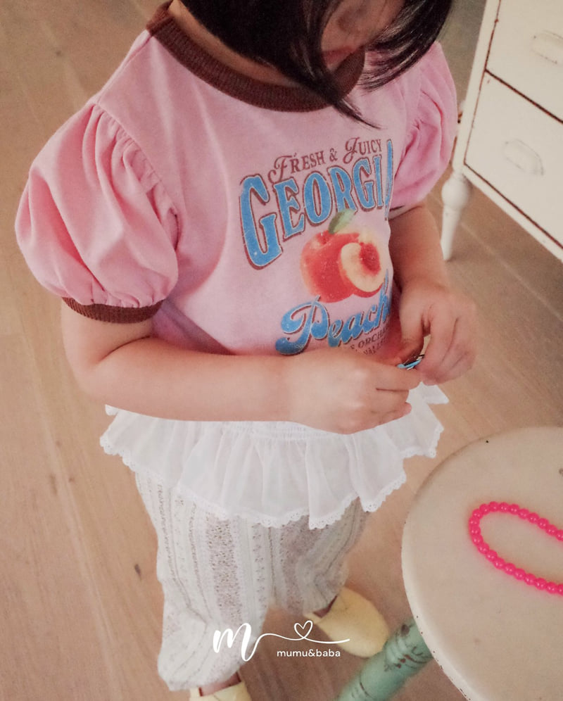 Mumunbaba - Korean Children Fashion - #discoveringself - Peach Peach Tee - 6