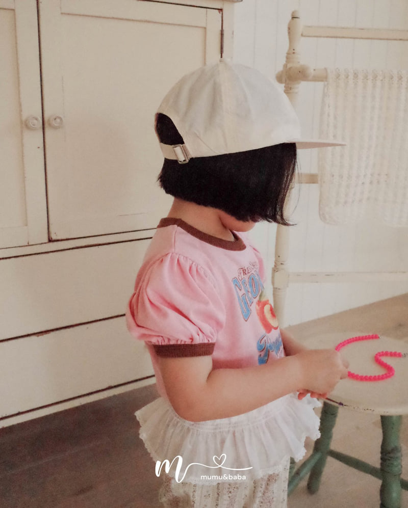 Mumunbaba - Korean Children Fashion - #fashionkids - Peach Peach Tee - 7
