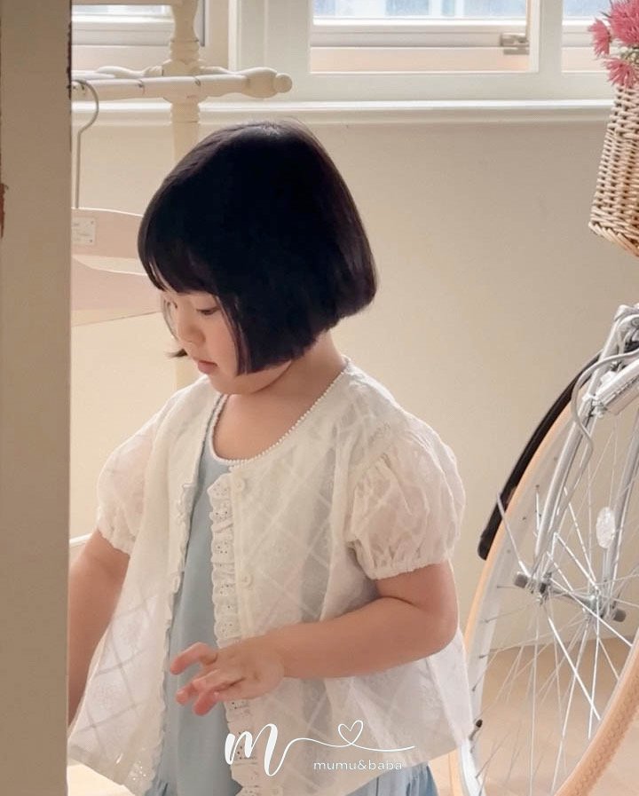 Mumunbaba - Korean Children Fashion - #fashionkids - Punching Pearl Cardigan - 11
