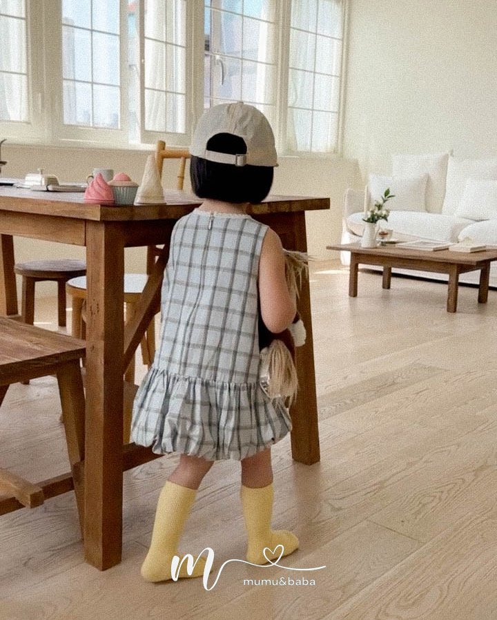 Mumunbaba - Korean Children Fashion - #kidsstore - Mongle Check One-piece - 6