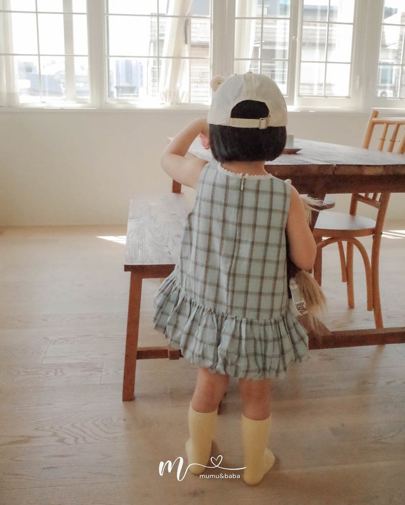 Mumunbaba - Korean Children Fashion - #kidzfashiontrend - Mongle Check One-piece - 7