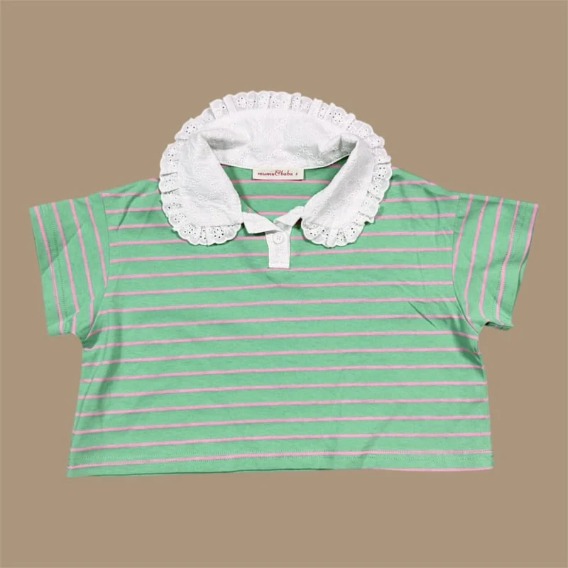 Mumunbaba - Korean Children Fashion - #littlefashionista - Chewing Collar Tee - 2
