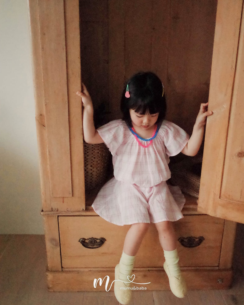 Mumunbaba - Korean Children Fashion - #littlefashionista - Check Set Skirt Pants - 5