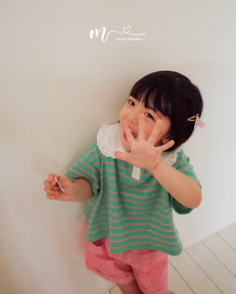 Mumunbaba - Korean Children Fashion - #magicofchildhood - Chewing Collar Tee - 3