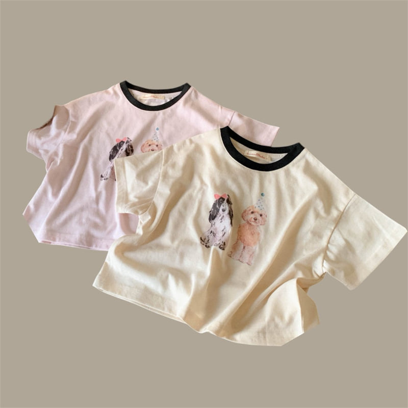 Mumunbaba - Korean Children Fashion - #prettylittlegirls - Bebe Dog Tee - 5