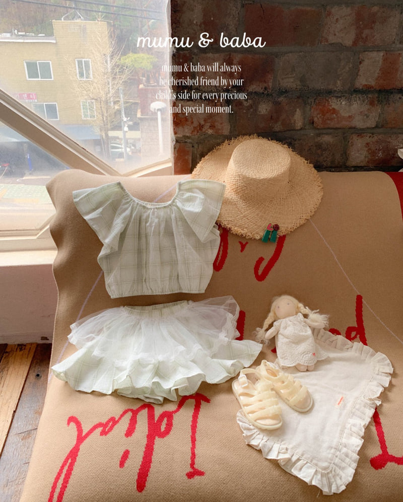 Mumunbaba - Korean Children Fashion - #stylishchildhood - Check Set Skirt Pants - 11