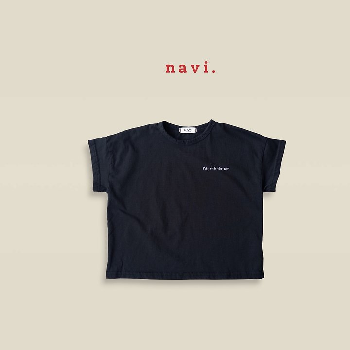 Navi - Korean Children Fashion - #kidsshorts - Simple Tee - 4