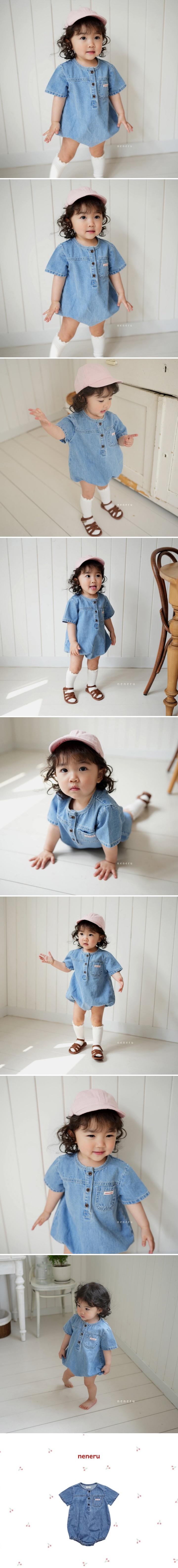Neneru - Korean Baby Fashion - #babylifestyle - Joy Denim Suit - 2