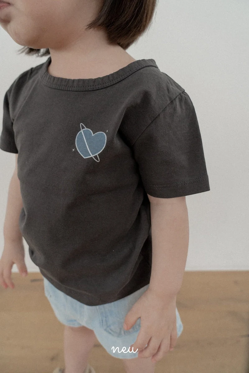 Neu - Korean Children Fashion - #kidzfashiontrend - Heart Planet Tee - 4