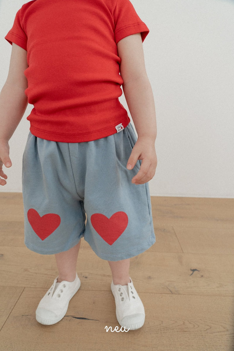 Neu - Korean Children Fashion - #fashionkids - Heart Bread Half Pants - 3