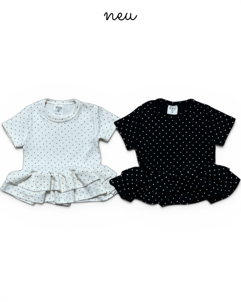 Neu - Korean Children Fashion - #kidsstore - Dot Cancan Tee