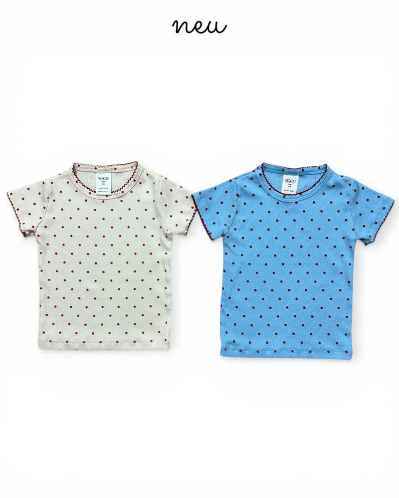 Neu - Korean Children Fashion - #kidzfashiontrend - Dot Pink Coat Tee