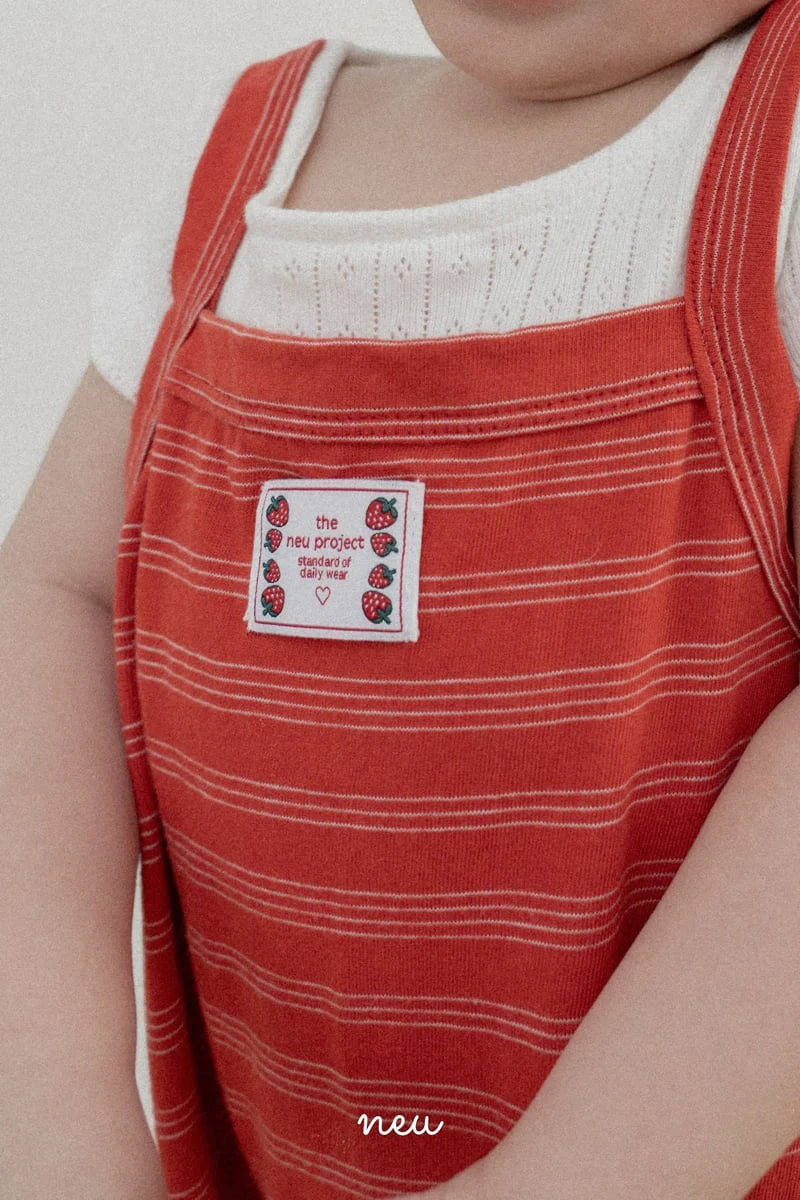 Neu - Korean Children Fashion - #littlefashionista - Stripe Overalls - 5