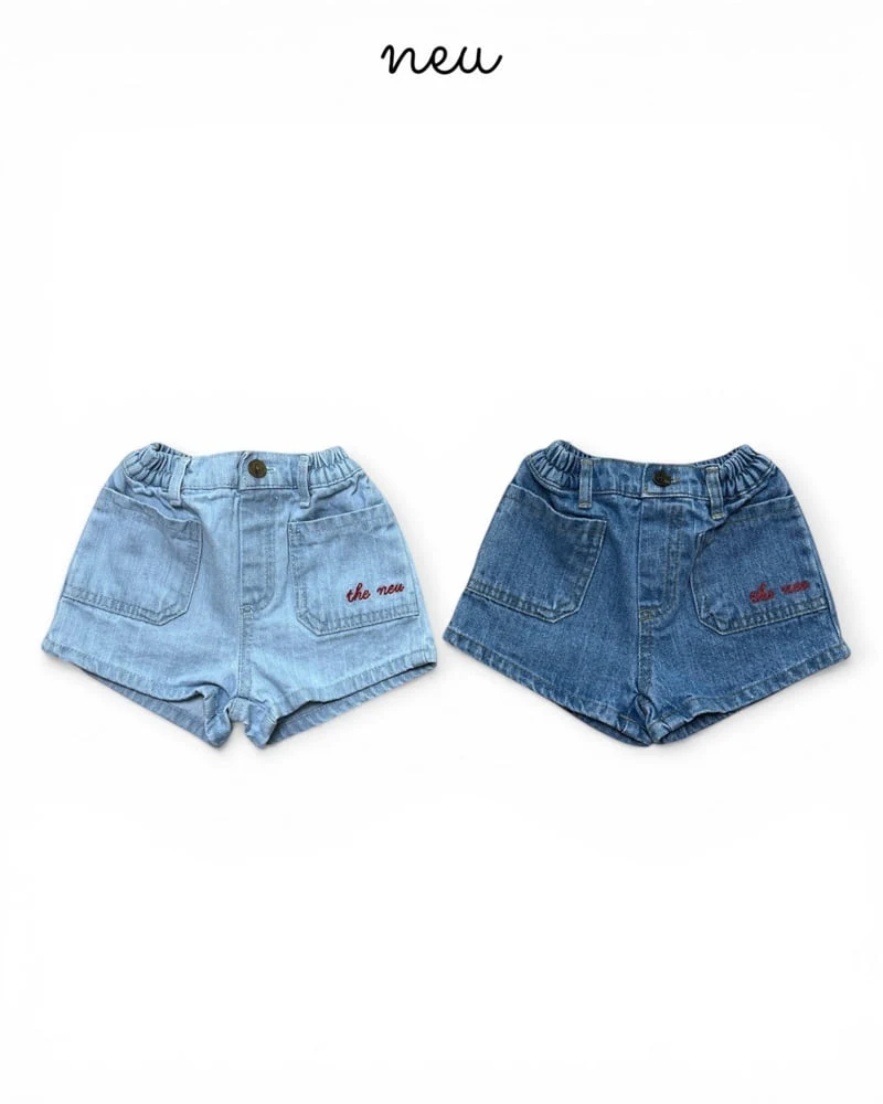 Neu - Korean Children Fashion - #littlefashionista - Short Denim Pants