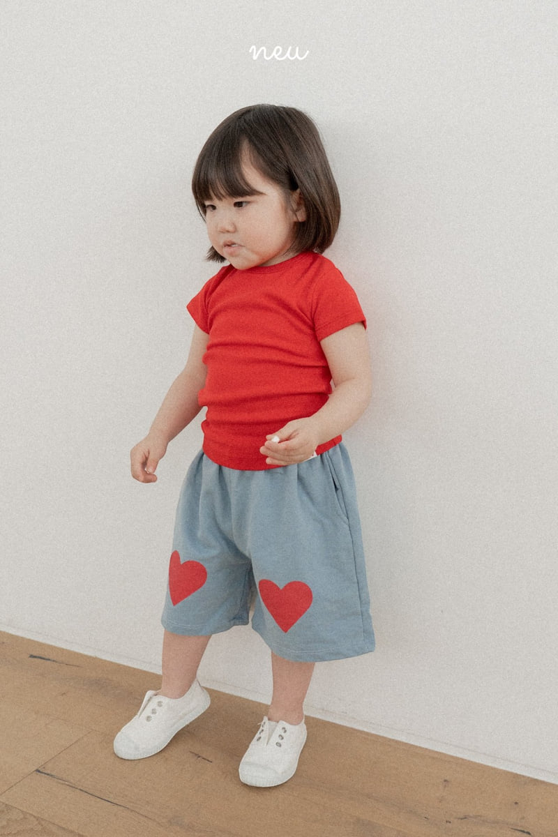 Neu - Korean Children Fashion - #littlefashionista - Heart Bread Half Pants - 8