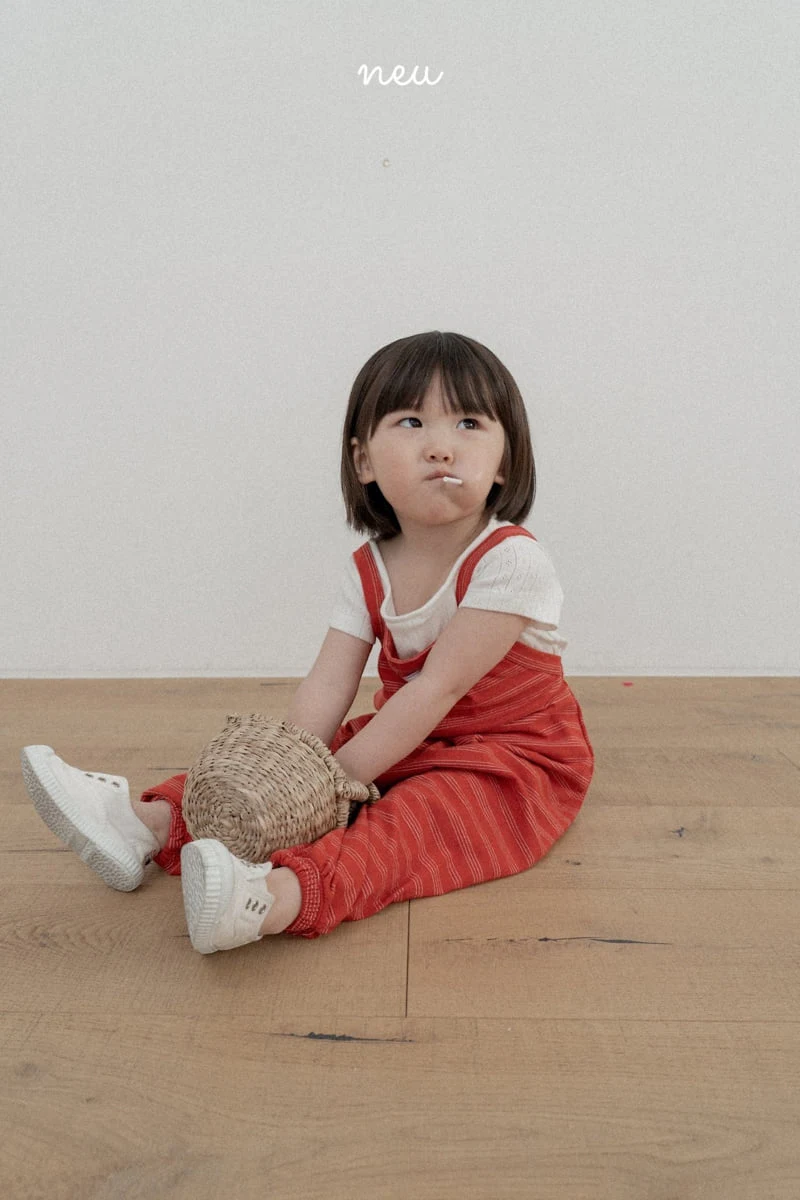 Neu - Korean Children Fashion - #magicofchildhood - Stripe Overalls - 6