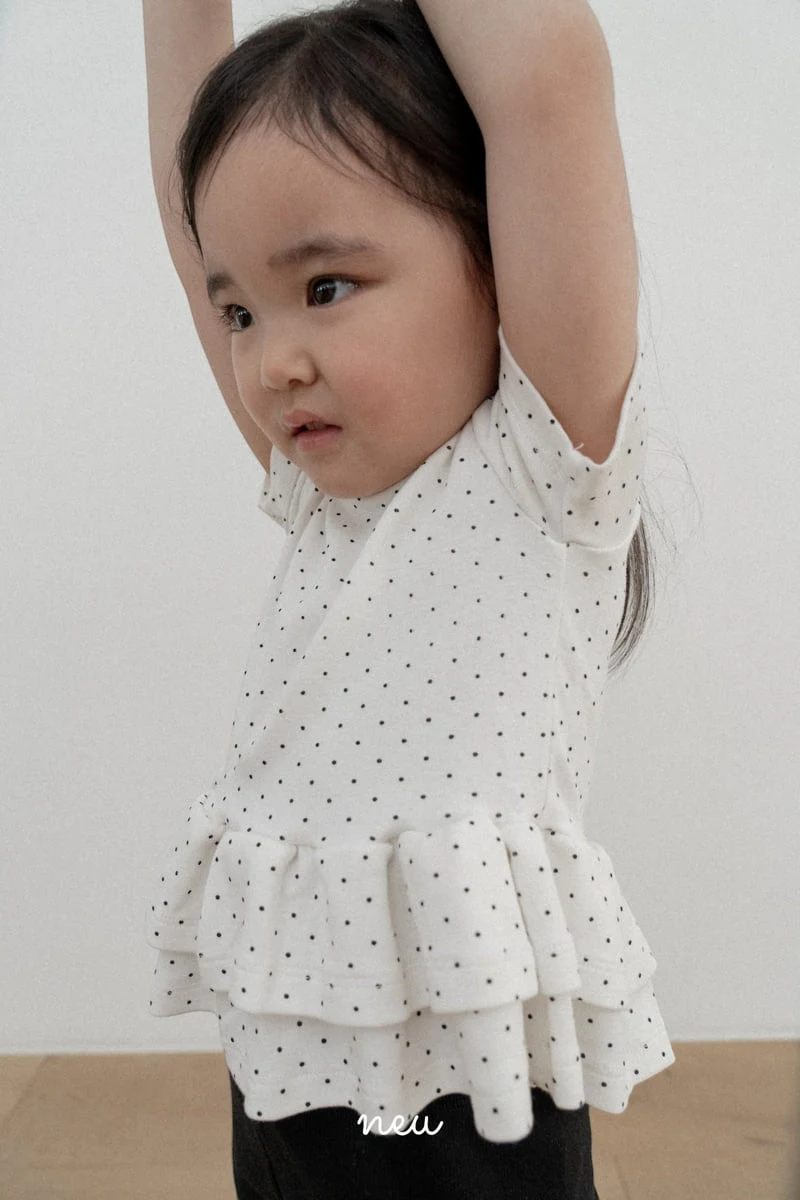 Neu - Korean Children Fashion - #magicofchildhood - Dot Cancan Tee - 5