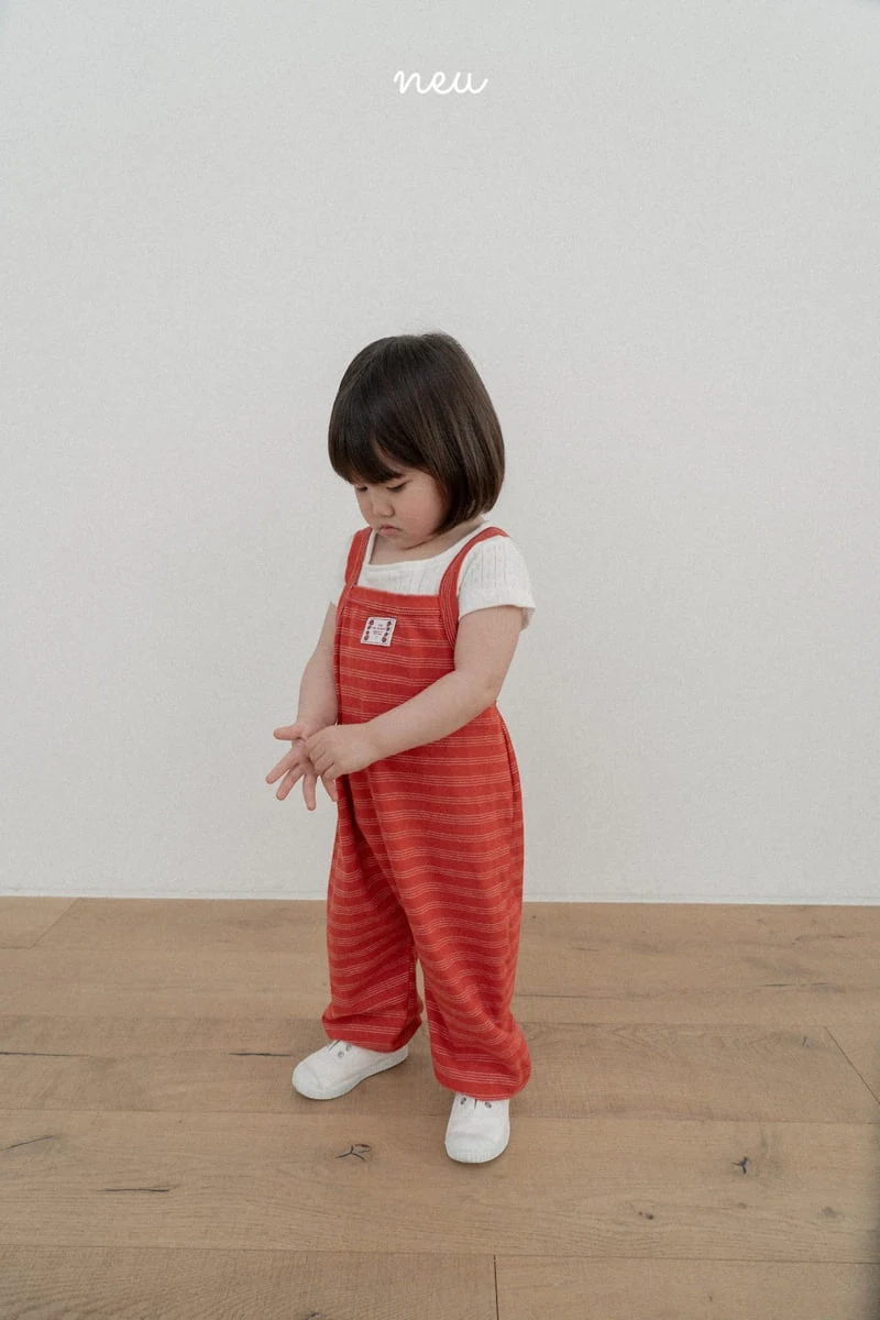 Neu - Korean Children Fashion - #minifashionista - Stripe Overalls - 7