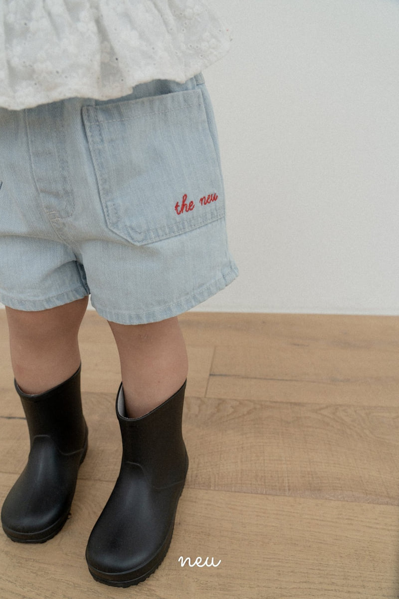 Neu - Korean Children Fashion - #minifashionista - Short Denim Pants - 3