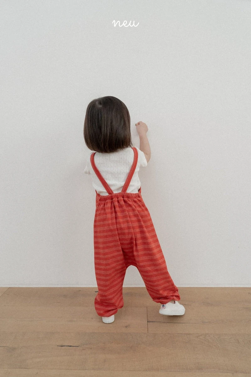 Neu - Korean Children Fashion - #prettylittlegirls - Stripe Overalls - 8