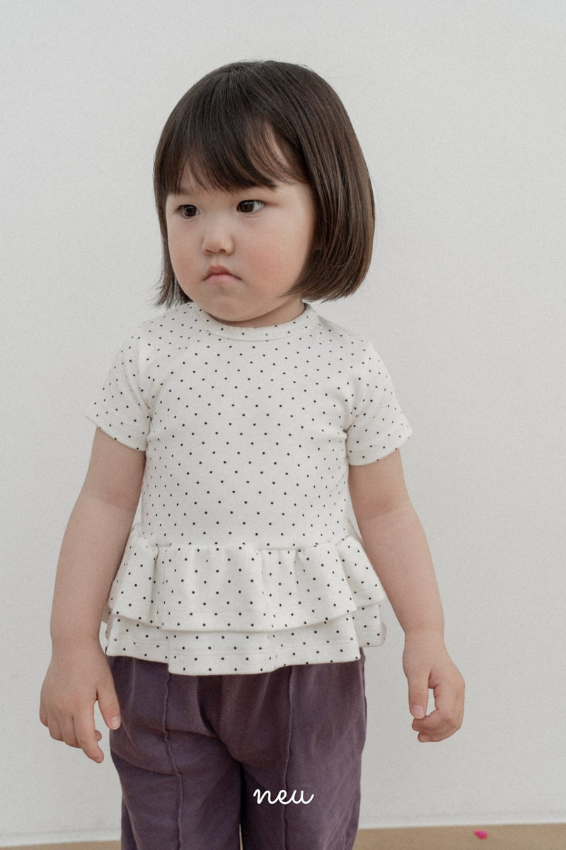 Neu - Korean Children Fashion - #prettylittlegirls - Dot Cancan Tee - 7