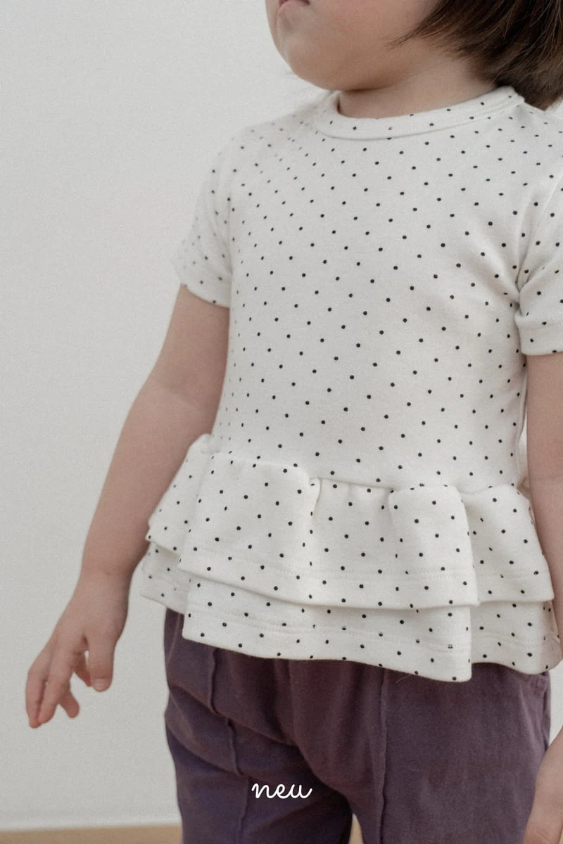 Neu - Korean Children Fashion - #stylishchildhood - Dot Cancan Tee - 10