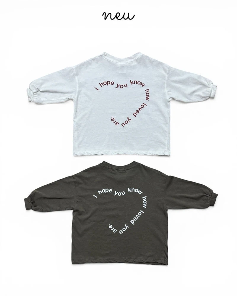 Neu - Korean Children Fashion - #toddlerclothing - Love Long Sleeve Tee