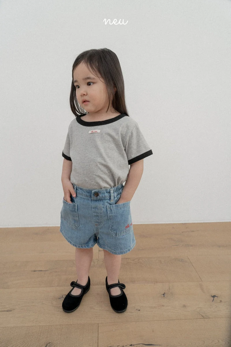 Neu - Korean Children Fashion - #toddlerclothing - Ribbed Tee - 12