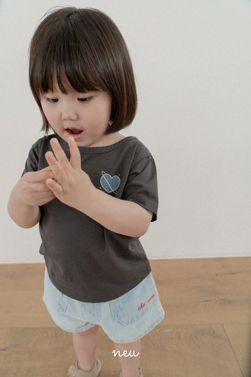 Neu - Korean Children Fashion - #toddlerclothing - Heart Planet Tee - 10