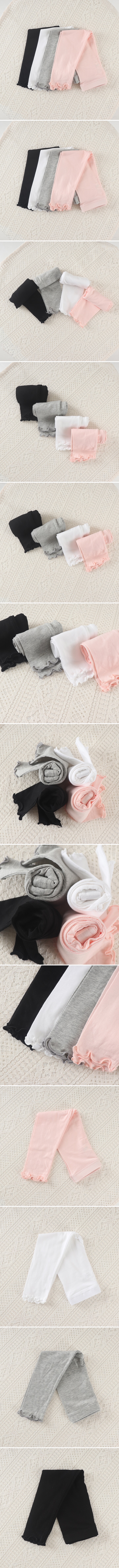 New Pierrot - Korean Children Fashion - #littlefashionista - Modal Frill Long Leggings