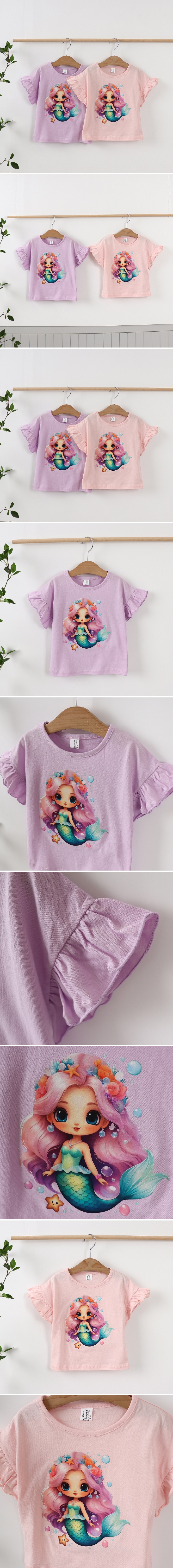 New Pierrot - Korean Children Fashion - #prettylittlegirls - Mermaid Frill Sleeveless Tee