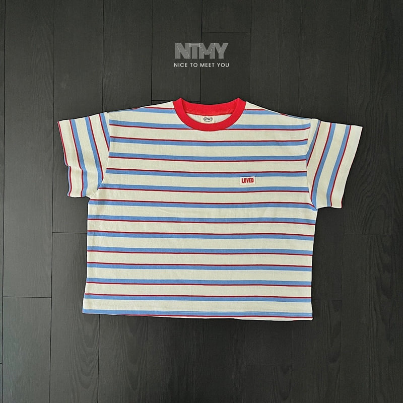 Nice To Meet You - Korean Children Fashion - #kidzfashiontrend - Love Pin Striped Tee - 4