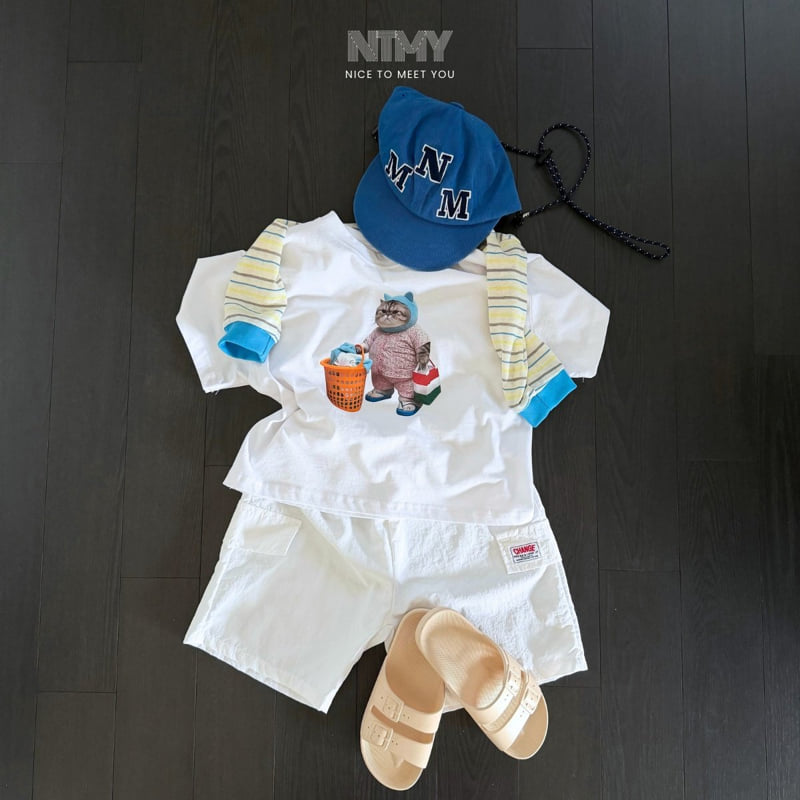 Nice To Meet You - Korean Children Fashion - #childofig - Chubby Cat Tee