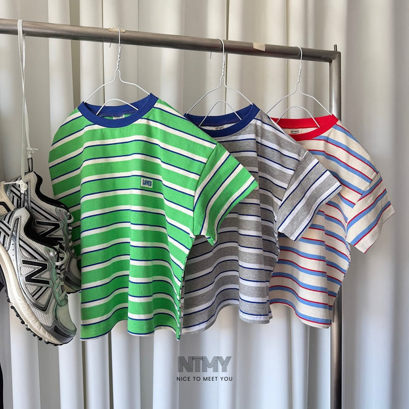 Nice To Meet You - Korean Children Fashion - #childofig - Love Pin Striped Tee - 10
