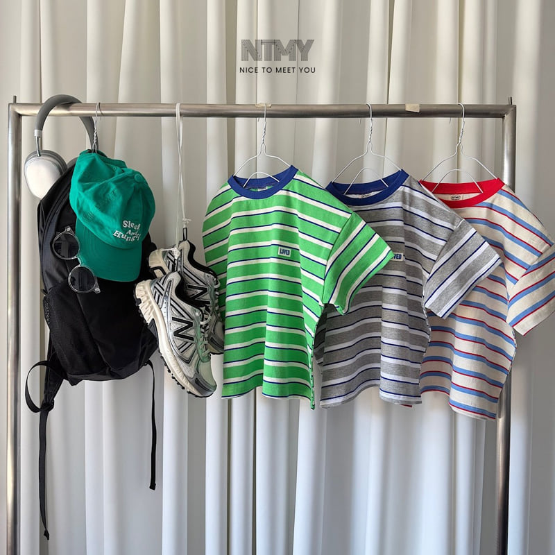 Nice To Meet You - Korean Children Fashion - #childofig - Love Pin Striped Tee - 9