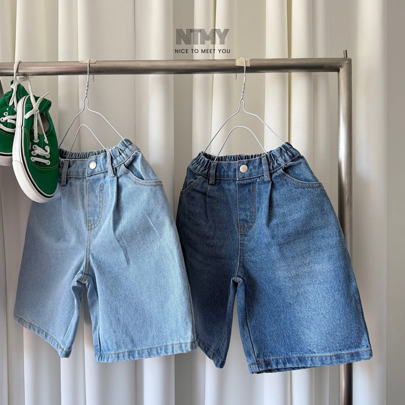 Nice To Meet You - Korean Children Fashion - #childofig - Half Denim Pants - 9