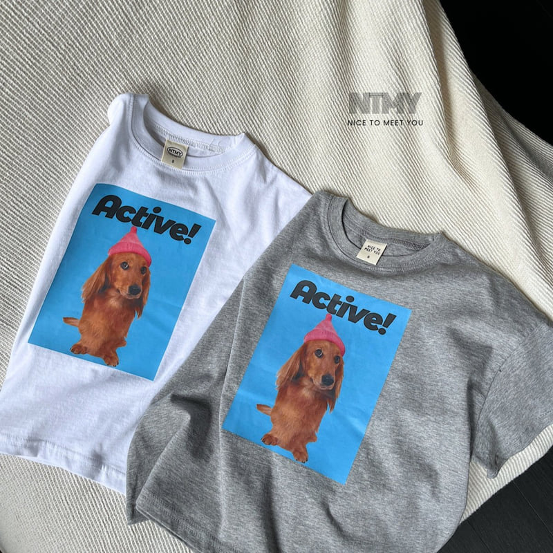 Nice To Meet You - Korean Children Fashion - #childrensboutique - Beanie Dog Tee - 10