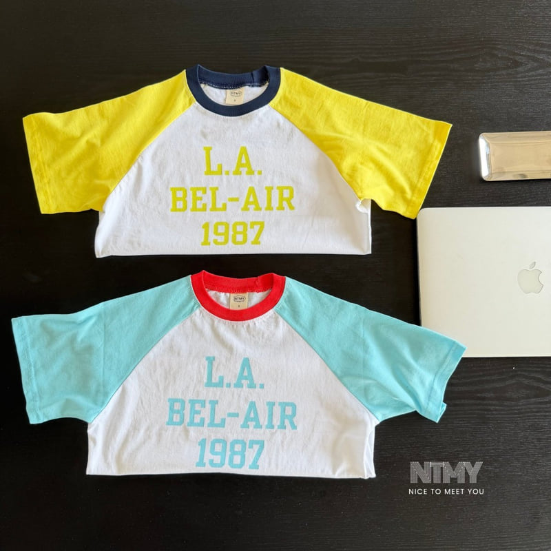 Nice To Meet You - Korean Children Fashion - #designkidswear - LA Raglan Tee - 5