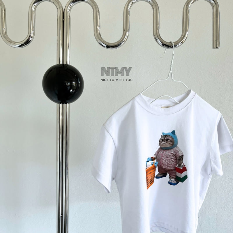 Nice To Meet You - Korean Children Fashion - #designkidswear - Chubby Cat Tee - 3