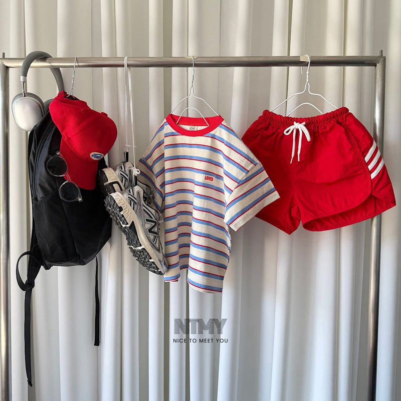 Nice To Meet You - Korean Children Fashion - #designkidswear - Love Pin Striped Tee - 12