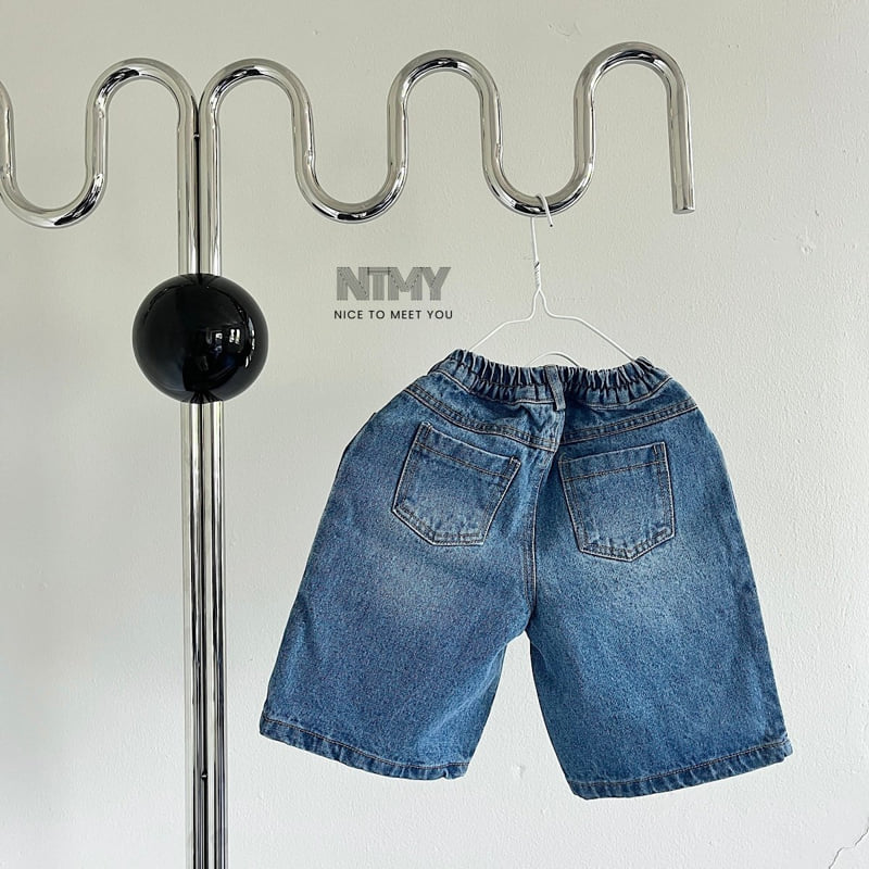 Nice To Meet You - Korean Children Fashion - #designkidswear - Half Denim Pants - 11